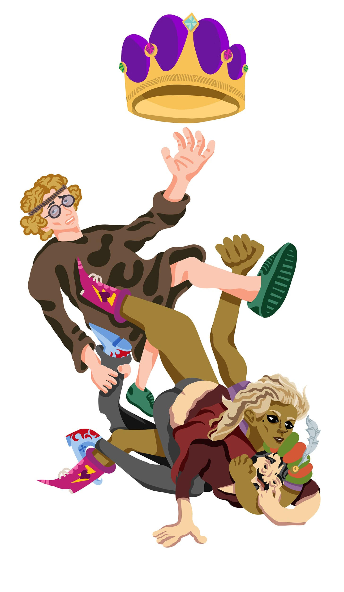 Fight for the Throne Power struggle illustration from Kings & Peasants strategy card game